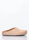 Marni Soft Fur Slippers With Minimalist Slip-on Design In Pink