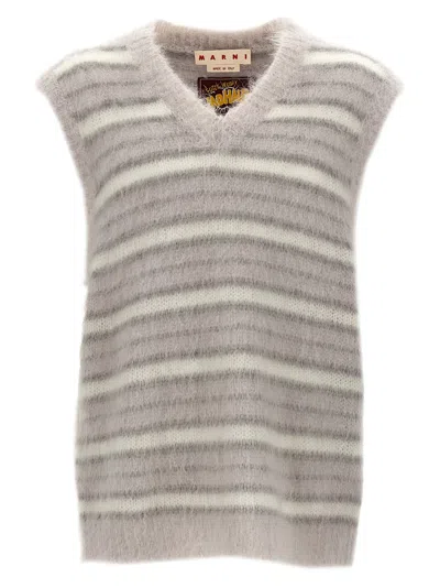 Marni Men's Fuzzy Wuzzy Vest In Gray