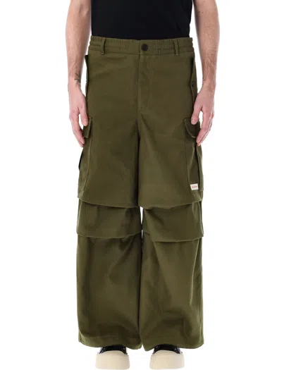Marni Men's Gabardine Cargo Pants In Green