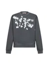Marni Logo Printed Crewneck Sweatshirt In Gray