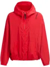 Marni Hooded Jacket With Elasticated Hem And Side Pockets In Red