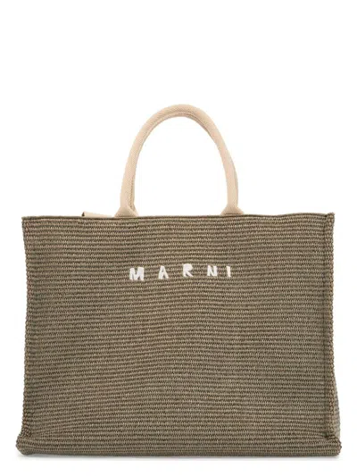 Marni Men's Large Shopper Bag In Green
