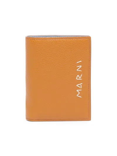 Marni Men's Leather Bifold Wallet In Brown
