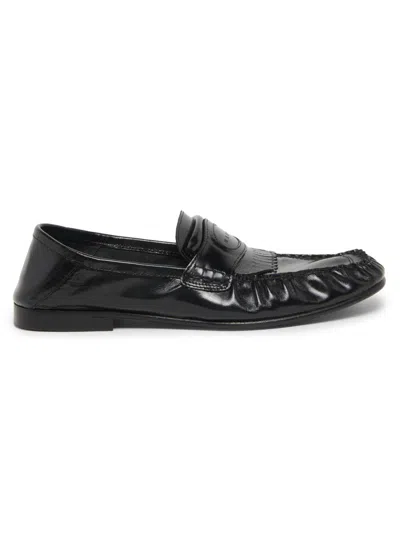 Marni Black Leather Tassel Loafer With Collapsible Heel