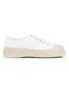 Marni Pablo Leather Platform Sneakers In Bianco