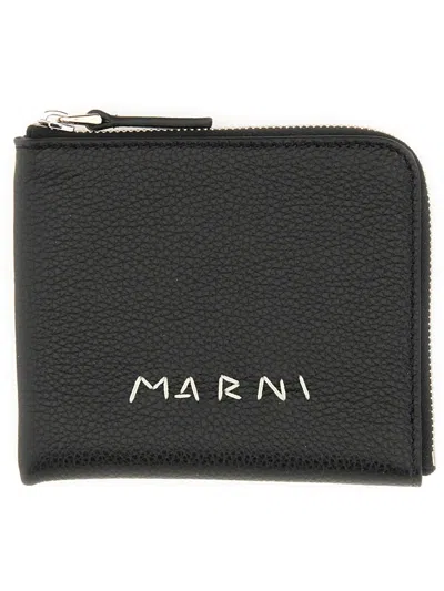 Marni Men's Leather Wallet In Black