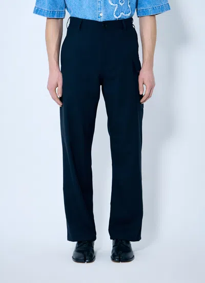 Marni Men Lightweight Wool Pants In Black