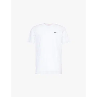 Marni Logo-print Cotton T-shirt In White