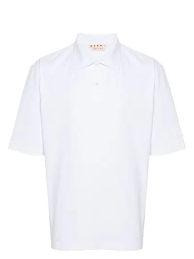 MARNI MEN'S LOGO COTTON POLO SHIRT