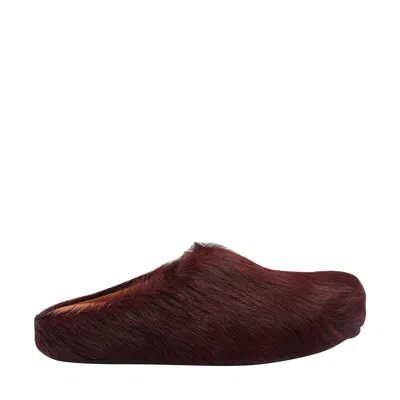 Marni Men Long Hair Fussbett Sabot In Red