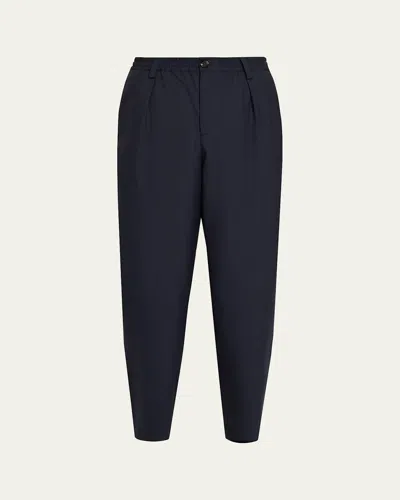 Marni Men's Loose-fit Stretch Pleated Pants In Multi