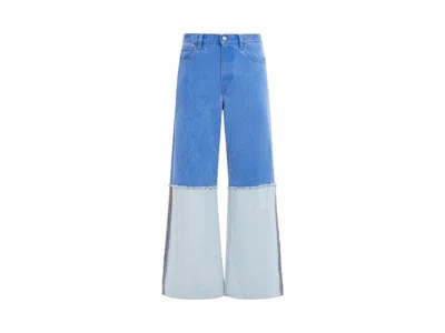 Pre-owned Marni Men's  Contrast Denim Trousers In Cobalt Blue
