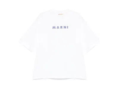 Pre-owned Marni Men's  Logo T-shirt In White