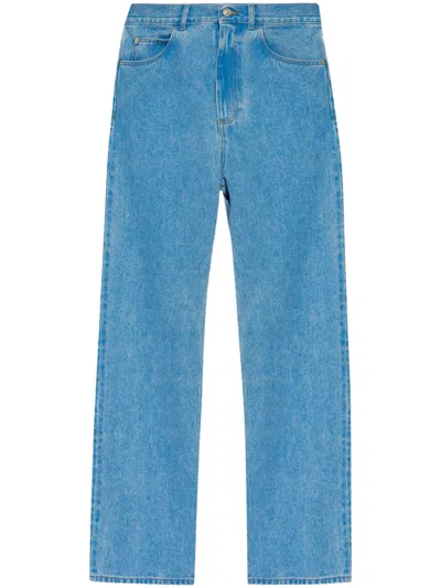 Pre-owned Marni Men's  Organic Straight Leg Denim Jeans In Cobalt Blue