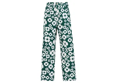 Pre-owned Marni Men's  X Carhartt Canvas Pants In Green Floral