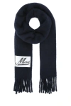 Marni Midnight Blue Alpaca Blend Scarf In Blue