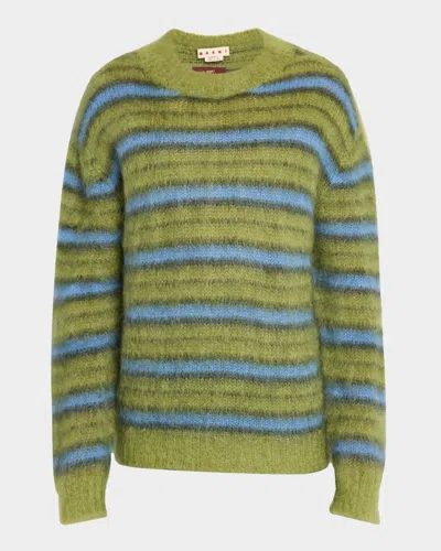 MARNI MEN'S MOHAIR STRIPED SWEATER