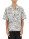Marni Printed Collar Pocket Short Sleeve Shirt In Multicolor