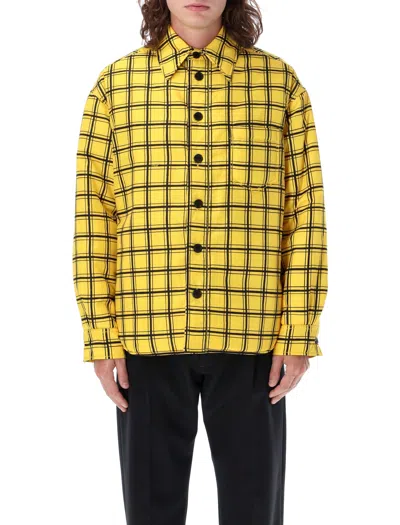 Marni Men's Overshirt Check Jacket For Fw24 In Yellow