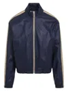 Marni Zip-up Leather Jacket In Blue