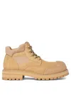 Marni Beige Suede Patchy Combat Boot In Beige