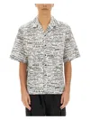 Marni Printed Collar Pocket Short Sleeve Shirt In Multicolour
