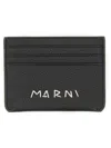 Marni Men Portacarte Con Rammendo Logo In Black