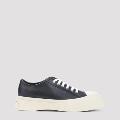 Marni Men's Premium Leather Sneakers In Black
