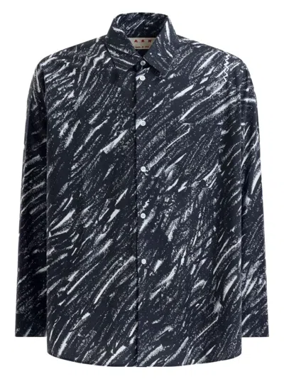 MARNI MEN'S PRINTED COTTON SHIRT