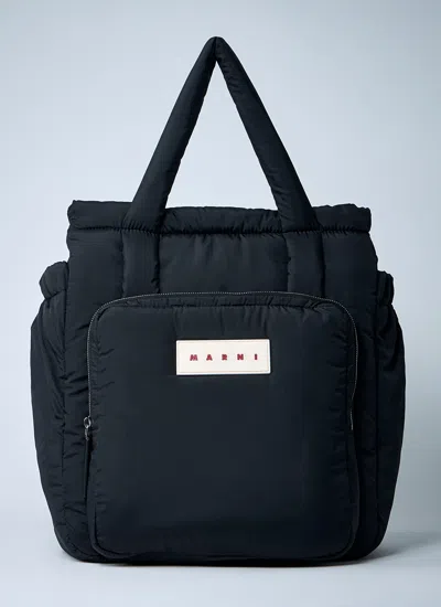 Marni Men Puffy Tote Bag In Black