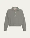 Marni Long-sleeved Polo Shirt In Black
