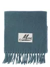 Marni Scarf With Logo Patch Scarves Light Blue