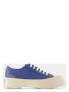 Marni Calf Hair And Leather Sneakers With Chunky Sole In Blue