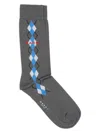 Marni Diamond Pattern Mid-calf Socks In Grey