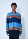 Marni Men Striped Logo Motif T-shirt In Multi