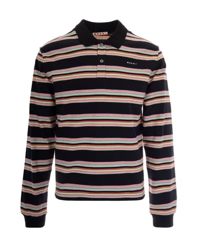 Marni Men Multicolor Stripes Full Sleeves Polo