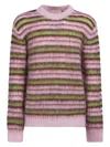Marni Striped Mohair-blend Sweater In Multicolour