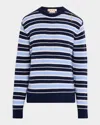 Marni Blue Virgin Wool Blend Sweatshirt Men In Blue