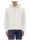 Marni Blue Hoodie With Logo On Chest For Men In White