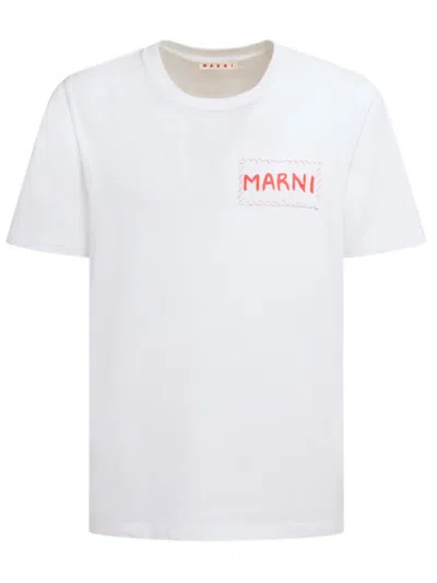 Marni Men T-shirt With Application In White
