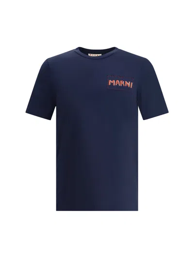 MARNI MARNI MEN T-SHIRT WITH PATCH