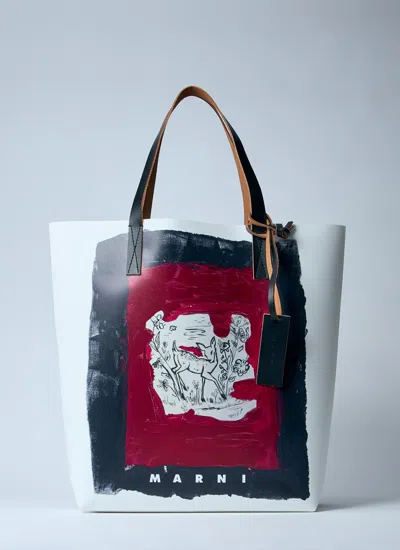 Marni Men Tribeca Tote Bag In White