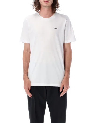 Marni Men's White Mini Logo T-shirt For Ss24