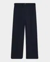 Marni Men's Wool High-waist Drawstring Flare Pants In Blue
