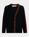 Marni Mended Colorblock Cardigan In Black