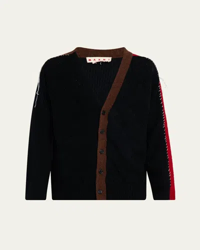 MARNI MEN'S WOOL MIX KNIT CARDIGAN