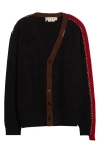 Marni Mended Colorblock Cardigan In Black