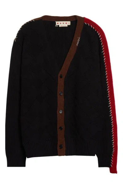 MARNI MARNI MENDED COLORBLOCK CARDIGAN