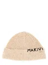 Marni Beanie Hat With  Mending Embroidery