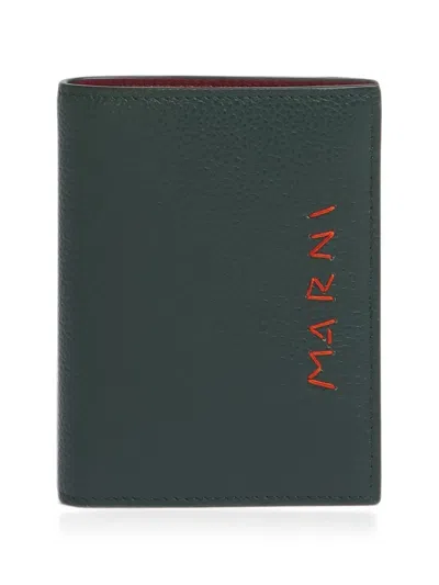 Marni Mending Logo Bifold Wallet In Pink